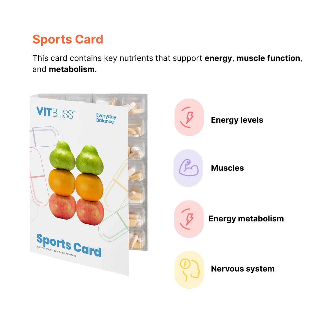 Sports Card - VITBLISS, vitamins