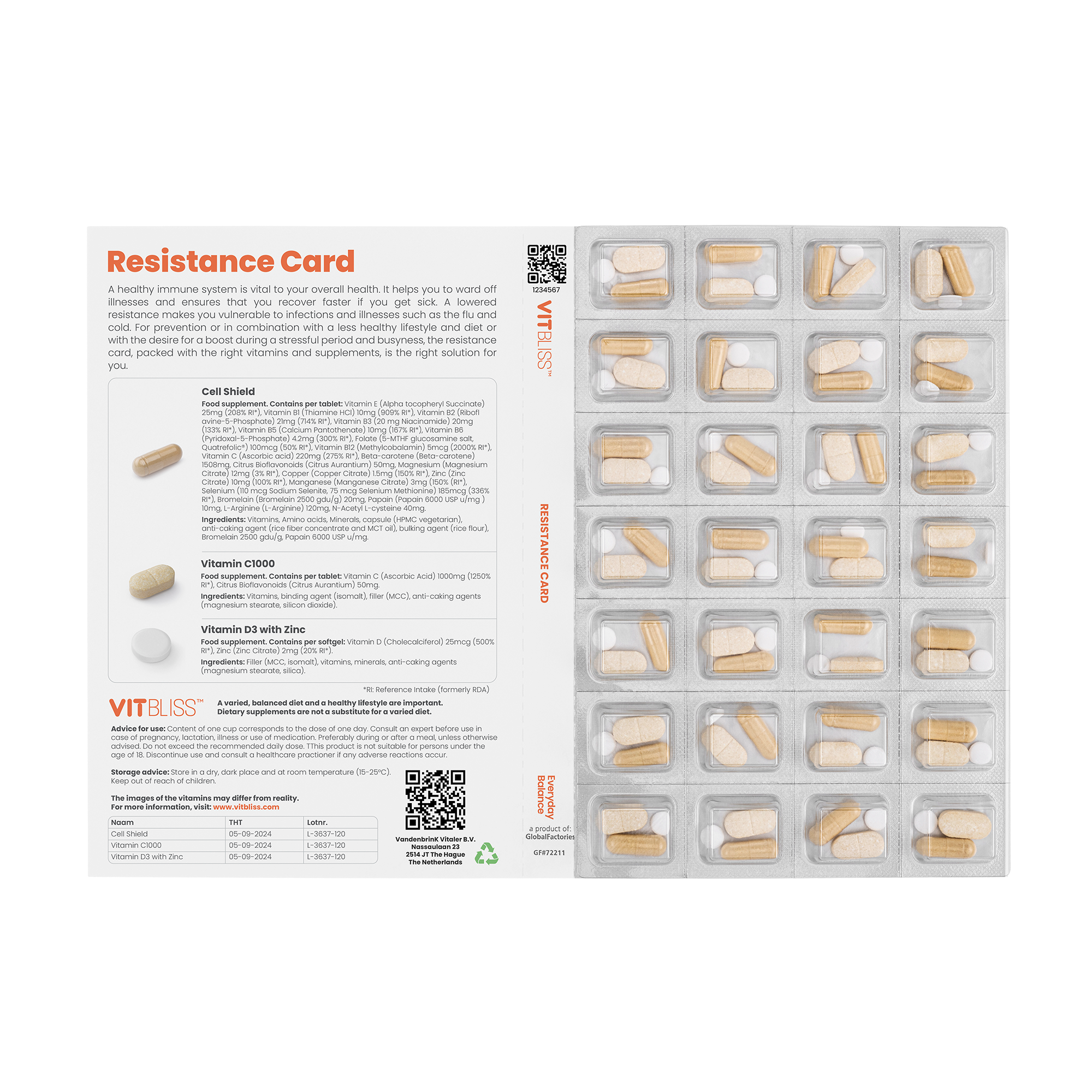 Resistance Card - VITBLISS, vitamins