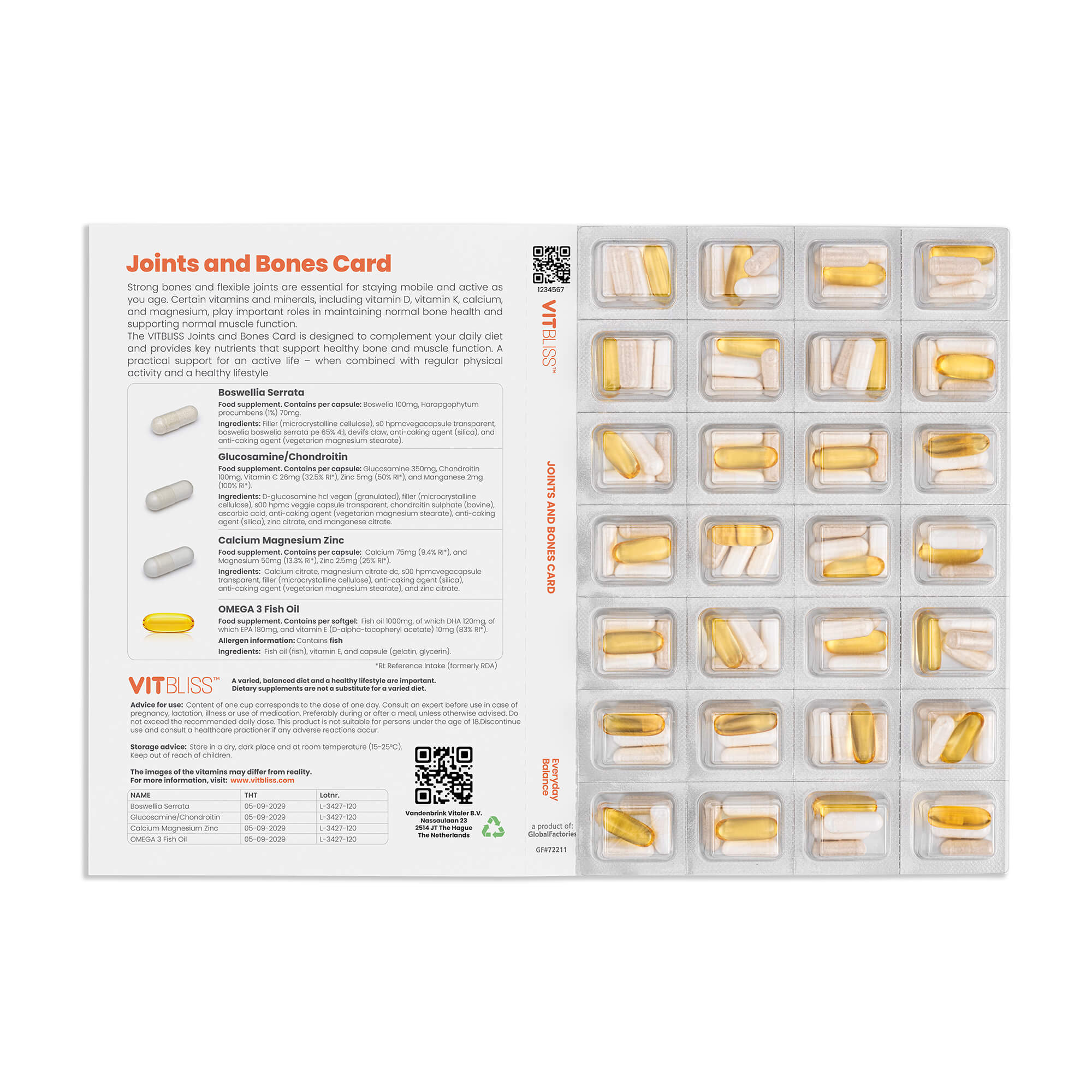 Karte für Gelenke und Knochen - VITBLISS
